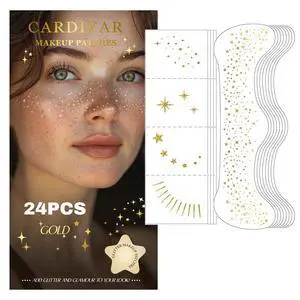 Glitter Freckles, 24PCS Glitter Freckles Face Tattoo, Sparkle Freckles for Women, Waterproof Gold Temporary Face Tattoos Glitter Glow Up Patches Makeup Patches Mardi Gras Festival (Gold) Glitter Freckles, 24PCS Glitter Freckles Face Tattoo, Sparkle Freckles for Women, Waterproof Gold Temporary Face Tattoos Glitter Glow Up Patches Makeup Patches Mardi Gras Festival (Gold)