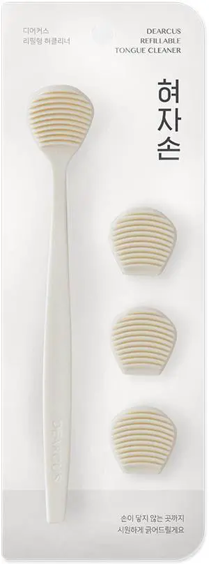 Tongue Scraper for Adults & Kids, 3 Replaceable Heads (White) | Swap a fresh head every 3 months - 9 months from one handle. Soft BPA-Free TPE curves gently so it will not make you gag. Tongue Scraper for Adults & Kids, 3 Replaceable Heads (White) | Swap a fresh head every 3 months - 9 months from one handle. Soft BPA-Free TPE curves gently so it will not make you gag.