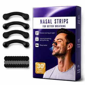 Nasal Dilator Strips for Better Breathing - Snoring Solution Relief 4 Sizes | Nasal Strips for Snoring & Better Breathing 30 Day Supply, Sizes (XS,S,M,L) | External Nose Dilator with Adhesive Tabs Nasal Dilator Strips for Better Breathing - Snoring Solution Relief 4 Sizes | Nasal Strips for Snoring & Better Breathing 30 Day Supply, Sizes (XS,S,M,L) | External Nose Dilator with Adhesive Tabs