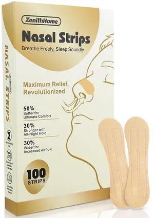 Nasal Strips 100 Count, New Upgraded Softer & Stronger for Snoring Relief, Nose Strips for Breathing, Anti Snoring Devices for Sleep & Sports, Help Relieve Nasal Congestion, Deeper Sleep Nasal Strips 100 Count, New Upgraded Softer & Stronger for Snoring Relief, Nose Strips for Breathing, Anti Snoring Devices for Sleep & Sports, Help Relieve Nasal Congestion, Deeper Sleep