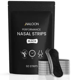 Performance Nasal Strips for Breathing, (60 Counts) - Extra Strenght Nose Strips for Snoring Comfort - Oil & Sweat Proof Adhesive Breathe Strips for Sleeping & Sports Performance Nasal Strips for Breathing, (60 Counts) - Extra Strenght Nose Strips for Snoring Comfort - Oil & Sweat Proof Adhesive Breathe Strips for Sleeping & Sports