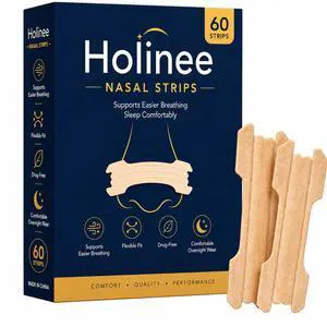 Nasal Strips, 60 Count, Flexible Nose Strips for Easier Breathing, Comfortable Overnight Wear, Drug-Free Adhesive Strips, Individually Wrapped for Daily Use Nasal Strips, 60 Count, Flexible Nose Strips for Easier Breathing, Comfortable Overnight Wear, Drug-Free Adhesive Strips, Individually Wrapped for Daily Use
