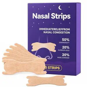 60PCS Nasal Strips for Snoring Extra Strength Nasal Congestion Relief | Drug-Free Breath Better Nose Strips with Strong Adhesive,50% Stronger Lift,Clear Comfortable Design for Sensitive Skin 60PCS Nasal Strips for Snoring Extra Strength Nasal Congestion Relief | Drug-Free Breath Better Nose Strips with Strong Adhesive,50% Stronger Lift,Clear Comfortable Design for Sensitive Skin