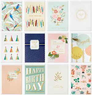 Assorted Cards (12-Pack) for Birthday, Congrats, Sympathy, Thanks Assorted Cards (12-Pack) for Birthday, Congrats, Sympathy, Thanks