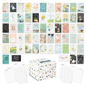 65-Count All-Occasion Greeting Card Pack, Assorted Watercolor & Playful Illustration Designs designed by Kathy Davis Studios 65-Count All-Occasion Greeting Card Pack, Assorted Watercolor & Playful Illustration Designs designed by Kathy Davis Studios