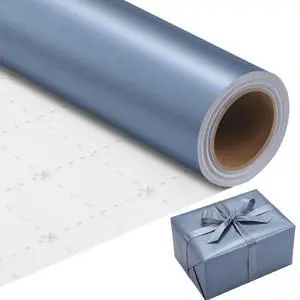 Blue Wrapping Paper Roll 17 In X 33 Ft Gray Blue Birthday Gift Wrap | Matte Solid Color Wrapping Paper with Pearly for Men DIY Crafts Baby Shower Boy Weddings Birthdays Blue Wrapping Paper Roll 17 In X 33 Ft Gray Blue Birthday Gift Wrap | Matte Solid Color Wrapping Paper with Pearly for Men DIY Crafts Baby Shower Boy Weddings Birthdays