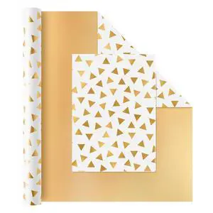 Gold Craft Gift Wrapping Paper Roll - 33 ft Gold Foil Wrap Paper | Metallic Wrapping Paper, Wedding Bridal Gift Wrap,Baby Shower Wrapping Paper for Anniversary Wrap Favor Flower Wrap Supply Gold Craft Gift Wrapping Paper Roll - 33 ft Gold Foil Wrap Paper | Metallic Wrapping Paper, Wedding Bridal Gift Wrap,Baby Shower Wrapping Paper for Anniversary Wrap Favor Flower Wrap Supply