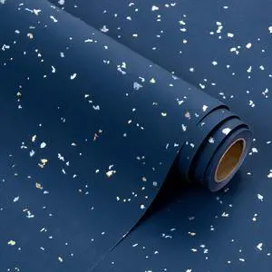 Navy Blue Wrapping Paper Roll - Mini Roll - 17 Inch x 16.5 Feet - Navy Blue Gold Design with Silky Touch Perfect for Birthday, Wedding, Baby Shower, Holiday Navy Blue Wrapping Paper Roll - Mini Roll - 17 Inch x 16.5 Feet - Navy Blue Gold Design with Silky Touch Perfect for Birthday, Wedding, Baby Shower, Holiday