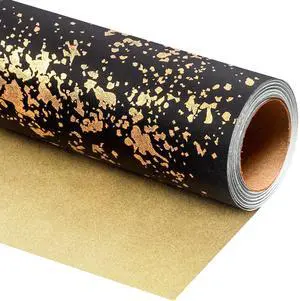 Black Wrapping Paper Roll, Reversible Gold gift Wrap with 3D Snowflake for Mens Boys Birthday Gift Wrap Graduation Fathers Day Anniversary Engagement 17 Inch x 16.5 Feet Black Wrapping Paper Roll, Reversible Gold gift Wrap with 3D Snowflake for Mens Boys Birthday Gift Wrap Graduation Fathers Day Anniversary Engagement 17 Inch x 16.5 Feet