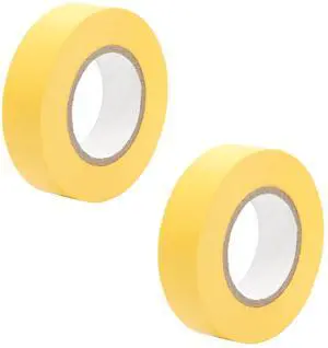 Yellow Colored Electrical Tape 2 Rolls Waterproof & Heat Resistant Insulation Electric Tape for Wiring, Automotive, Repair & DIY Projects (0.75 Inch x 65 Ft Each) Yellow Colored Electrical Tape 2 Rolls Waterproof & Heat Resistant Insulation Electric Tape for Wiring, Automotive, Repair & DIY Projects (0.75 Inch x 65 Ft Each)