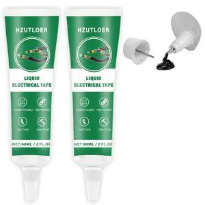 4 OZ (120Ml) Liquid Electrical Tape, 2PCS 60 ML Insulating Electrical Tape Adhesive, Self-Tip, Waterproof, Fast Drying, High Temperature Resistant (Black) 4 OZ (120Ml) Liquid Electrical Tape, 2PCS 60 ML Insulating Electrical Tape Adhesive, Self-Tip, Waterproof, Fast Drying, High Temperature Resistant (Black)