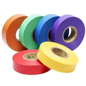 6 Pack Colored Electrical Tape Waterproof, 3/4 in x 66ft, UL/CSA | 6 Colors, High-temperature Resistant, Super Vinyl, Rainbow Electrical Tape 6 Pack Colored Electrical Tape Waterproof, 3/4 in x 66ft, UL/CSA | 6 Colors, High-temperature Resistant, Super Vinyl, Rainbow Electrical Tape