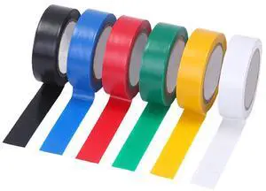 6 pcs General Purpose Electrical Tape PVC Electrical Wire Insulating Tape Assorted Colors 6 pcs General Purpose Electrical Tape PVC Electrical Wire Insulating Tape Assorted Colors