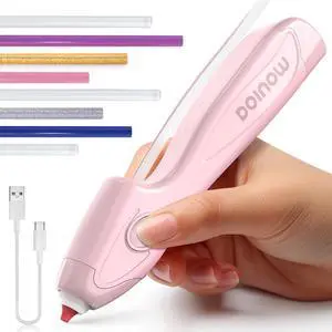 Pink Hot Glue Gun Cordless & Rechargeable, Auto Dispensing Mini Hot Glue Gun and 30 Sticks Set, 6s Fast Preheating, Dripless Mini Glue Gun for Crafts & ChrismasGift for Her, Mom, DIYer, Women, Friend Pink Hot Glue Gun Cordless & Rechargeable, Auto Dispensing Mini Hot Glue Gun and 30 Sticks Set, 6s Fast Preheating, Dripless Mini Glue Gun for Crafts & ChrismasGift for Her, Mom, DIYer, Women, Friend