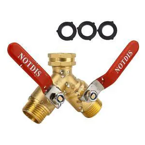 Hose Splitter 2 Way Heavy Duty Brass Garden Hose Splitter with 304 Stainless Steel Long Handle Outdoor Full Flow Hose Splitter Connector,Y Valve 3/4 Inch GHT Thread Hose Splitter 2 Way Heavy Duty Brass Garden Hose Splitter with 304 Stainless Steel Long Handle Outdoor Full Flow Hose Splitter Connector,Y Valve 3/4 Inch GHT Thread
