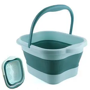 Foot Bath 15L(4 GL) Collapsible Foot Soak Tub with Handle, Foot Spa Bath Massager Foot Soaking for Dry Cracked Feet, Plastic Foot Bucket Foot Bath 15L(4 GL) Collapsible Foot Soak Tub with Handle, Foot Spa Bath Massager Foot Soaking for Dry Cracked Feet, Plastic Foot Bucket