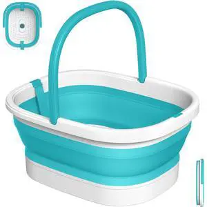 Collapsible Foot Soaking Tub Bucket for Foot Bath Soak, Green | 138 Acupressure Nodes & Pumice Stone, Foot Health, Foot Spa, 2 Stable Support Bars, Gifts for Men Women Dad Mom Collapsible Foot Soaking Tub Bucket for Foot Bath Soak, Green | 138 Acupressure Nodes & Pumice Stone, Foot Health, Foot Spa, 2 Stable Support Bars, Gifts for Men Women Dad Mom