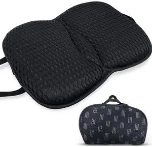 Portable Breathable Seat Cushion, Foldable Soft for Airplane Stadium | 3D mesh fabric lightweight for travel Portable Breathable Seat Cushion, Foldable Soft for Airplane Stadium | 3D mesh fabric lightweight for travel