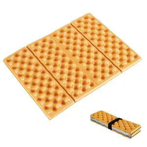 Stadium Seat Pad, Lightweight Foldable Foam Cushion for Camping, Yellow | IXPE Foam with Aluminum Foil Layer, 1.7 oz Ultralight, Hexagonal Support Design, Compact Fold, Carry Bag Included Stadium Seat Pad, Lightweight Foldable Foam Cushion for Camping, Yellow | IXPE Foam with Aluminum Foil Layer, 1.7 oz Ultralight, Hexagonal Support Design, Compact Fold, Carry Bag Included