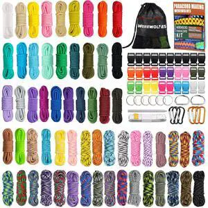 60 Colors 550 Paracord Kits, 10ft Ropes Craft Kit | 550 Paracord for Bracelets, 10ft Ropes, Complete Parachute Cord and Accessories, For Bracelets, Lanyards, Dog Collar 60 Colors 550 Paracord Kits, 10ft Ropes Craft Kit | 550 Paracord for Bracelets, 10ft Ropes, Complete Parachute Cord and Accessories, For Bracelets, Lanyards, Dog Collar
