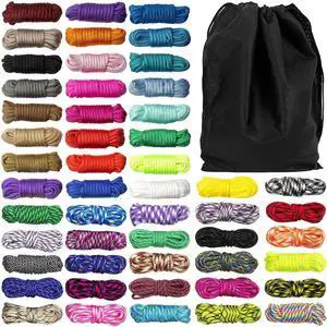 52 Colors Paracord Set, 4mm Paracord 550 Multifunctional Paracord Bracelets Nylon Paracord Rope with Storage Bag for DIY Bracelet, Key Ring, Dog Collar, Outdoor Activities Parachute Cord 52 Colors Paracord Set, 4mm Paracord 550 Multifunctional Paracord Bracelets Nylon Paracord Rope with Storage Bag for DIY Bracelet, Key Ring, Dog Collar, Outdoor Activities Parachute Cord
