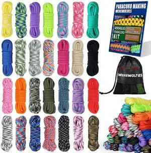 28 Colors Paracord with Instruction, 10 Feet Each Parachute | 550 Paracord Bracelet Kit Parachute Crafting Combo Kits 4mm Ropes for Keychain Bracelets Leashes Dog Collars 28 Colors Paracord with Instruction, 10 Feet Each Parachute | 550 Paracord Bracelet Kit Parachute Crafting Combo Kits 4mm Ropes for Keychain Bracelets Leashes Dog Collars