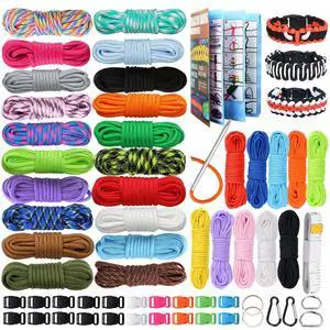 Paracord 550, 4MM Paracord 20 Colors & 2MM Micro Paracord Rope 10 Colors with Instructions Book, Paracord Bracelet Combo Crafting Kits, Parachute Cord and Complete Accessories (Fairy Tale) Paracord 550, 4MM Paracord 20 Colors & 2MM Micro Paracord Rope 10 Colors with Instructions Book, Paracord Bracelet Combo Crafting Kits, Parachute Cord and Complete Accessories (Fairy Tale)