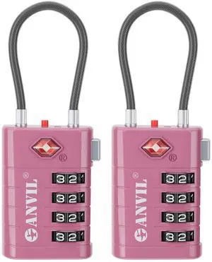 TSA Approved Luggage Locks with Search Alert Indicator, 4-Digit Combination Suitcase Lock, Advanced TSA008 Core Heavy Duty Anti-Theft Travel Lock for Double Zippers, Backpacks TSA Approved Luggage Locks with Search Alert Indicator, 4-Digit Combination Suitcase Lock, Advanced TSA008 Core Heavy Duty Anti-Theft Travel Lock for Double Zippers, Backpacks