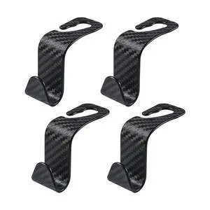 4 PCS Car Seat Headrest Hooks, Auto Backseat Organizer Hanger Holder, Vehicle Seat Back Storage Hooks for Purse Coat Umbrella Grocery Bag Handbag, Interior Car Accessories (Carbon Fiber) 4 PCS Car Seat Headrest Hooks, Auto Backseat Organizer Hanger Holder, Vehicle Seat Back Storage Hooks for Purse Coat Umbrella Grocery Bag Handbag, Interior Car Accessories (Carbon Fiber)