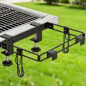 Grill & Griddle Hanging Trash Bag Holder, 13 Gallon Metal Camping Garbage Bag Holder Frame, Trash Bin Compatible with Most Outdoor Grills & Griddles Grill & Griddle Hanging Trash Bag Holder, 13 Gallon Metal Camping Garbage Bag Holder Frame, Trash Bin Compatible with Most Outdoor Grills & Griddles