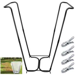Garden Trash Bag Holder, Heavy Duty Metal Outdoor Leaf Bag Holder Stand Holds 30-45 Gallon Garbage Bags, Multi-Use Bag Holder Frame for Leaves Camping Yard Weeding Lawn Party (1) Garden Trash Bag Holder, Heavy Duty Metal Outdoor Leaf Bag Holder Stand Holds 30-45 Gallon Garbage Bags, Multi-Use Bag Holder Frame for Leaves Camping Yard Weeding Lawn Party (1)