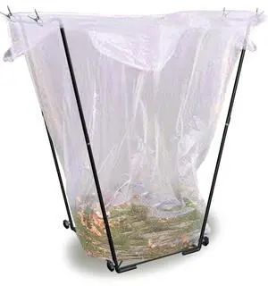 Garden Trash Bag Holder - Outdoor Leaf Bag Support Stand Multi-Use Metal Garbage Bag Holder Frame Holds 30-45 Gallons Bag for Camping Leaves Gardening Parties Yard Weeding (Black) Garden Trash Bag Holder - Outdoor Leaf Bag Support Stand Multi-Use Metal Garbage Bag Holder Frame Holds 30-45 Gallons Bag for Camping Leaves Gardening Parties Yard Weeding (Black)