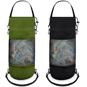 2 Pack Boat Trash Bag Mesh Garbage Holder,Black, Green | Hanging Hooks for Kayak Camper Cabin, Collapsible Storage for Fishing Gear, See-through Trash Can Liner, Marine Organizer 2 Pack Boat Trash Bag Mesh Garbage Holder,Black, Green | Hanging Hooks for Kayak Camper Cabin, Collapsible Storage for Fishing Gear, See-through Trash Can Liner, Marine Organizer