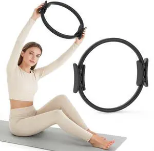 Pilates Ring Fitness Circle for Women, Pilates Equipment 14.5" Home Magic Exercise Workout, Better me Pilates Essentials Starter Set for Beginners Toning Inner Thighs, Arms and Core Pilates Ring Fitness Circle for Women, Pilates Equipment 14.5" Home Magic Exercise Workout, Better me Pilates Essentials Starter Set for Beginners Toning Inner Thighs, Arms and Core
