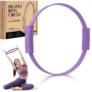 14" Pilates Ring Fitness Circle Magic Pilates Ring for Women | Circle Pilates Rings for Focusing on Toning Inner Thighs Arms Core Fitness Exercise Ring Workout for Yoga Pilates Purple 14" Pilates Ring Fitness Circle Magic Pilates Ring for Women | Circle Pilates Rings for Focusing on Toning Inner Thighs Arms Core Fitness Exercise Ring Workout for Yoga Pilates Purple
