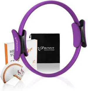 Pilates Ring 14 Inch Magic Fitness Circle for Home Workout | Workout Guide & Storage Bag Included, Foam-Padded Fiberglass Pilates Ring Set, Pilates Equipment Kit for Home Workout Pilates Ring 14 Inch Magic Fitness Circle for Home Workout | Workout Guide & Storage Bag Included, Foam-Padded Fiberglass Pilates Ring Set, Pilates Equipment Kit for Home Workout