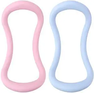 Set of 2 Yoga Rings for Leg, Calves, Calf Pilates, Fitness Circle Equipment for Women, Resistance Stretch Circles Tool with Massage Points, Home Exercise Workout Training Support Sport Set of 2 Yoga Rings for Leg, Calves, Calf Pilates, Fitness Circle Equipment for Women, Resistance Stretch Circles Tool with Massage Points, Home Exercise Workout Training Support Sport