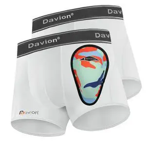 2-Pack Baseball Cup Youth Boys Underwear with kids Soft Athletic Cup | Boys Sports Underwear with Cup Pocket, Youth Protective Gear for Baseball, Football, Lacrosse (White-S) 2-Pack Baseball Cup Youth Boys Underwear with kids Soft Athletic Cup | Boys Sports Underwear with Cup Pocket, Youth Protective Gear for Baseball, Football, Lacrosse (White-S)