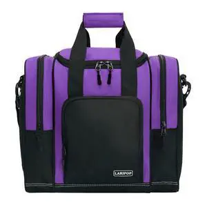 Purple Bowling Ball Bag, Single Bowling Bag with Padded Ball Holder, Ventilated Shoe Compartment Fits Mens Size 14, 600D Durable Bowling Tote with Adjustable Padded Strap Purple Bowling Ball Bag, Single Bowling Bag with Padded Ball Holder, Ventilated Shoe Compartment Fits Mens Size 14, 600D Durable Bowling Tote with Adjustable Padded Strap