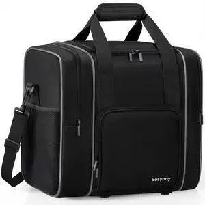 Bowling Ball Bag, 1 Ball Bowling Tote Carrier with Shoe Compartment | Bowling Bag with Secure Padded Ball Holder, Shoe Compartment Fits Up to Men's Size 14, Mutiple Pockets for Accessories, Black Bowling Ball Bag, 1 Ball Bowling Tote Carrier with Shoe Compartment | Bowling Bag with Secure Padded Ball Holder, Shoe Compartment Fits Up to Men's Size 14, Mutiple Pockets for Accessories, Black