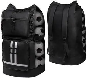 Soccer Ball Bag with Pockets, Holds 14-16 Balls, Extra Large Sports Equipment Ball Bag with Adjustable Shoulder Straps, Heavy Duty Basketball Football Storage Bag for Coach, Players, Trainers Soccer Ball Bag with Pockets, Holds 14-16 Balls, Extra Large Sports Equipment Ball Bag with Adjustable Shoulder Straps, Heavy Duty Basketball Football Storage Bag for Coach, Players, Trainers