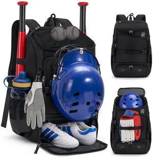 Baseball Bag Backpack for Adult & Youth 40L Large Softball Bag | Lightweight Waterproof Baseball Bat Bag, with Helmet Holder, Shoe Compartment, Fence Hook, for Baseball Softball Equipment Baseball Bag Backpack for Adult & Youth 40L Large Softball Bag | Lightweight Waterproof Baseball Bat Bag, with Helmet Holder, Shoe Compartment, Fence Hook, for Baseball Softball Equipment