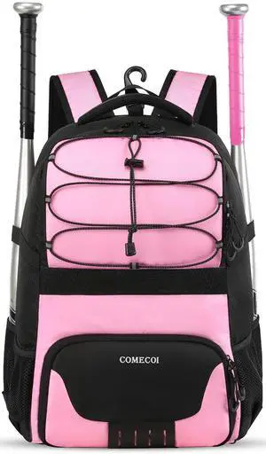 Softball Bag, Lightweight Baseball Backpack with Shoes Compartment, Baseball Bat Bags with Fence Hook for TBall Bat & Equipment, for Batting Mitten, Helmet, for Girls, Boys, Youth, Adults Softball Bag, Lightweight Baseball Backpack with Shoes Compartment, Baseball Bat Bags with Fence Hook for TBall Bat & Equipment, for Batting Mitten, Helmet, for Girls, Boys, Youth, Adults