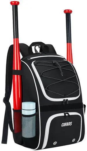 Youth Baseball Bag - Baseball Backpack Bat & Glove Holder | T-Ball & Softball Equipment & Gear,Large Main Compartment for Helmet & accessories, Fence HookInsulation Pocket Youth Baseball Bag - Baseball Backpack Bat & Glove Holder | T-Ball & Softball Equipment & Gear,Large Main Compartment for Helmet & accessories, Fence HookInsulation Pocket