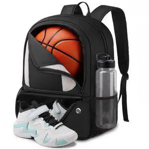 Basketball Backpack Bag with Ball Holder & Shoes Compartment | Lightweight Basketball Bag for Boys, Sports Backpack Fit Soccer Volleyball Football for Training Day Basketball Backpack Bag with Ball Holder & Shoes Compartment | Lightweight Basketball Bag for Boys, Sports Backpack Fit Soccer Volleyball Football for Training Day