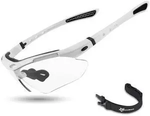Photochromic Sports Sunglasses Mens Cycling Pickleball Glasses | Removable Elasctic Band,Myopia Insert,Adjustalble Nose Pad,UV400 Protection Photochromic Sports Sunglasses Mens Cycling Pickleball Glasses | Removable Elasctic Band,Myopia Insert,Adjustalble Nose Pad,UV400 Protection