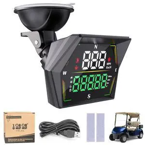Golf Cart GPS Speedometer, HUD Digital Display with MPH/KMH, Compass Overspeed Alarm Fatigued Driving Alert, Auto Brightness, Plug & Play Universal for Yamaha, EZGO, Club Car & All Vehicle Golf Cart GPS Speedometer, HUD Digital Display with MPH/KMH, Compass Overspeed Alarm Fatigued Driving Alert, Auto Brightness, Plug & Play Universal for Yamaha, EZGO, Club Car & All Vehicle