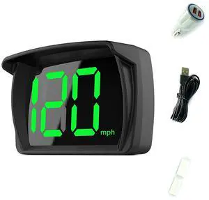 Speedometer HUD for Cars Trucks Motorcycles USB Plug & Play Digital MPH Speed Meter Head Up Display, GPS Speedometer, in-Vehicle HUD Head-up Display with Shading Plate Car Charger Adapter Speedometer HUD for Cars Trucks Motorcycles USB Plug & Play Digital MPH Speed Meter Head Up Display, GPS Speedometer, in-Vehicle HUD Head-up Display with Shading Plate Car Charger Adapter