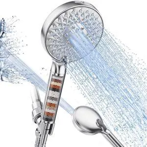 Filtered Shower Head with Handheld High Pressure 9 Spray Mode Showerhead Detachable Shower Head Water Softener Filters Beads for Hard Water Remove Chlorine 1 Filter Chrome Filtered Shower Head with Handheld High Pressure 9 Spray Mode Showerhead Detachable Shower Head Water Softener Filters Beads for Hard Water Remove Chlorine 1 Filter Chrome