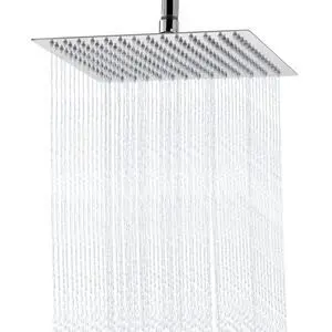 10 Inch Rain Shower Head Square High Pressure Ceiling or Wall Mount | Pressure Boosting Design, Self Cleaning Nozzles, Large Square Size, Ultra Thin, Ceiling or Wall Mount, Simple Installation 10 Inch Rain Shower Head Square High Pressure Ceiling or Wall Mount | Pressure Boosting Design, Self Cleaning Nozzles, Large Square Size, Ultra Thin, Ceiling or Wall Mount, Simple Installation